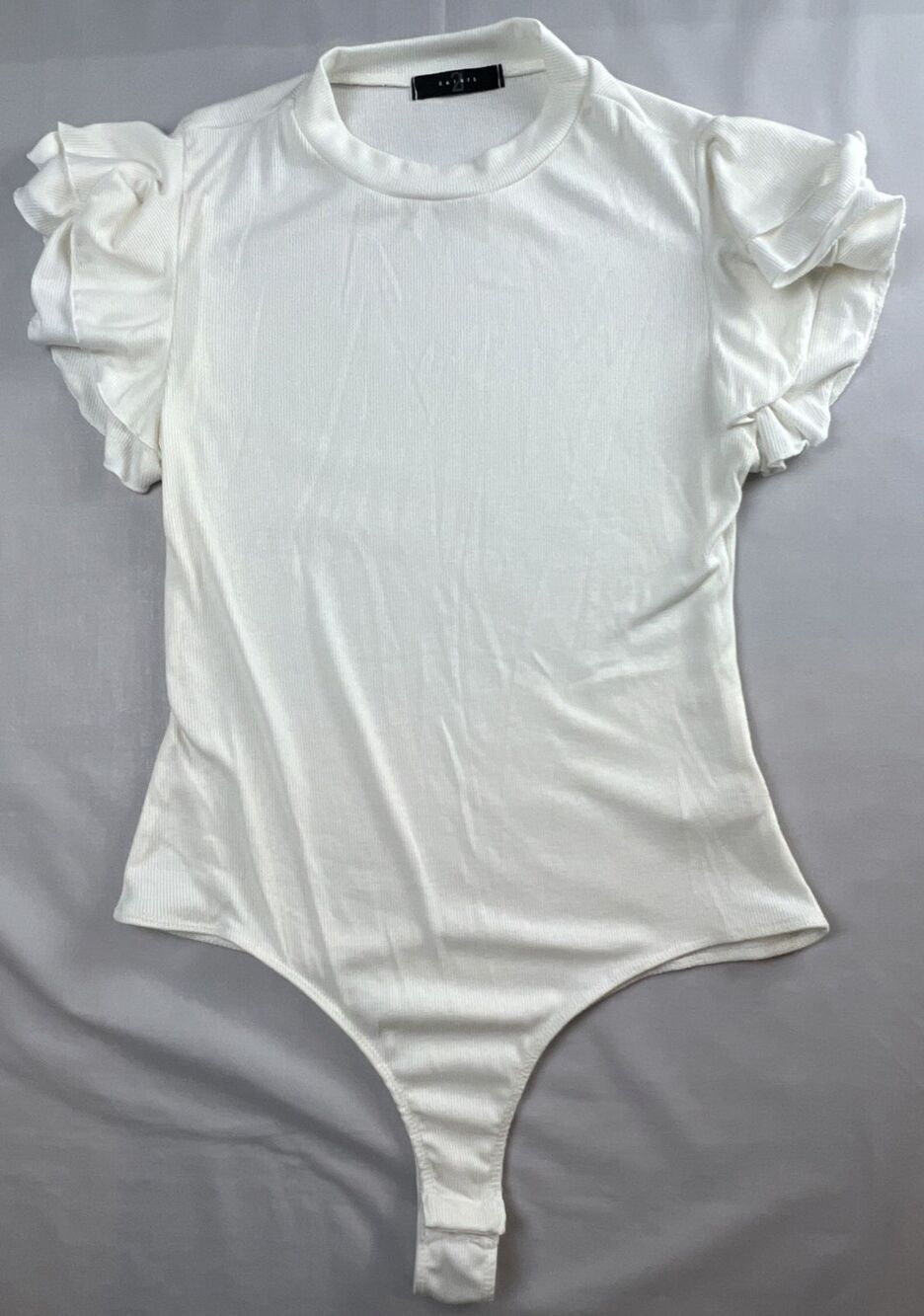 21 Saints Bodysuit Ribbed Ruffles Large